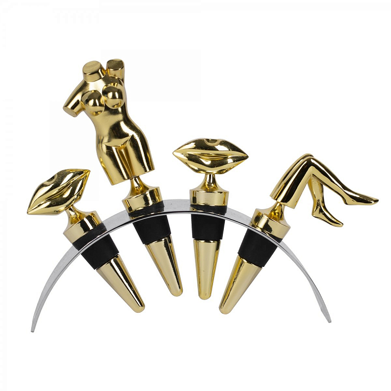 Набор пробок для бутылок ACOLYTE WINE STOPPER Латунь в Ижевске | Loft Concept 