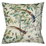 Подушка декоративная с изображением птицы в саду Beige Chinoiserie Birds in the Garden Cushion варинант исполнения - 1 | Loft Concept в Ижевске