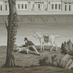 Обои ручная роспись Monuments of Paris Eau Forte on scenic paper варинант исполнения - 2 | Loft Concept в Ижевске