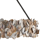 Люстра круглая с абажуром из устричных раковин Sea Ravens варинант исполнения - 1 | Loft Concept в Ижевске