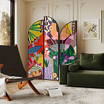 Ширма цветочный принт Colored Partition варинант исполнения - 3 | Loft Concept в Ижевске