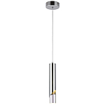 Подвесной светильник Metal Acrylic Tube Chrome Hanging Lamp варинант исполнения - 2 | Loft Concept в Ижевске