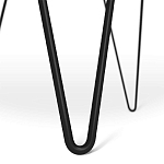 Стол журнальный c круглой столешницей из стекла серого цвета Gray and Gold Marble варинант исполнения - 6 | Loft Concept в Ижевске