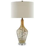 Настольная лампа с тканевым абажуром в форме цилиндра Thin Neck варинант исполнения - 2 | Loft Concept в Ижевске