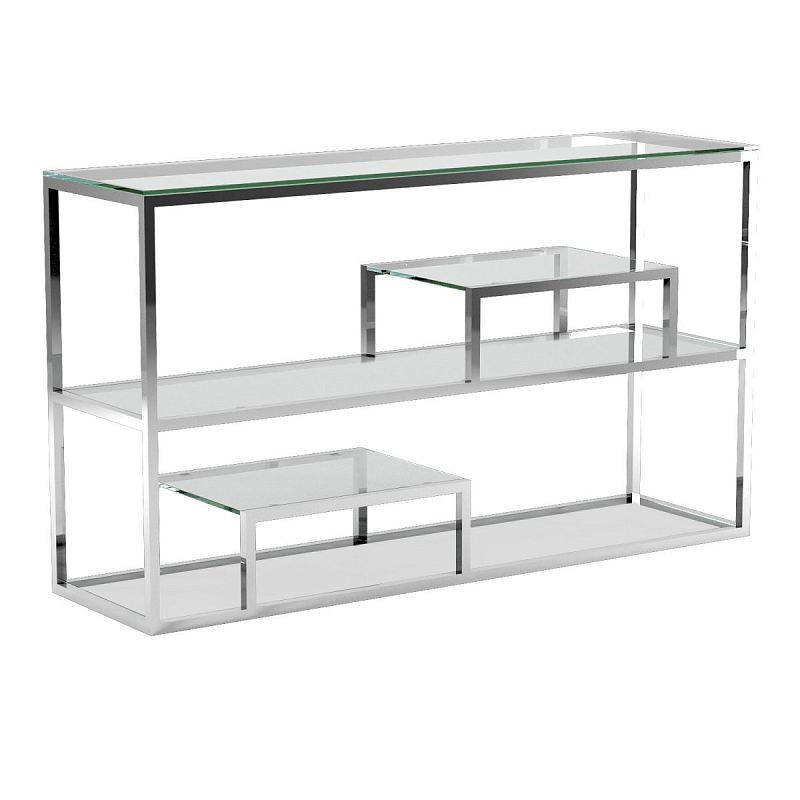 Консоль Step Console Silver Серебряный Прозрачный (Transparent) в Ижевске | Loft Concept 