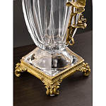 Ваза из прозрачного стекла с бронзовой вставкой в виде цветущей ветви Eden Garden porcelain and bronze варинант исполнения - 4 | Loft Concept в Ижевске