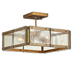 Потолочный светильник квадратный из толстого литого стекла Cast Glass варинант исполнения - 1 | Loft Concept в Ижевске