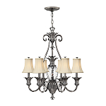 Люстра с 7-ю кремовыми текстильными абажурами Hinkley варинант исполнения - 2 | Loft Concept в Ижевске