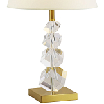 Настольная лампа с абажуром и основанием из хрусталя Neri Crystal Cubes Brass Table Lamp варинант исполнения - 2 | Loft Concept в Ижевске