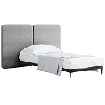 Кровать с большим мягким изголовьем Unity Grey Bed варинант исполнения - 8 | Loft Concept в Ижевске