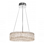 Люстра подвесная круглая из прозрачного хрусталя с корпусом из металла цвета хром Selfsufficient варинант исполнения - 1 | Loft Concept в Ижевске