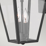 Настенный фонарь черного цвета с прозрачным стеклянным плафоном трапециевидной формы Hinkley варинант исполнения - 10 | Loft Concept в Ижевске