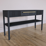Дизайнерская Консоль с полкой и ящиком Primo Черный дуб варинант исполнения - 2 | Loft Concept в Ижевске