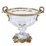 Чаша из прозрачного стекла с бронзовой подставкой и ручками Eden Garden варинант исполнения - 1 | Loft Concept в Ижевске