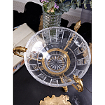 Чаша из прозрачного рельефного стекла на бронзовой подставке Eden Garden варинант исполнения - 2 | Loft Concept в Ижевске