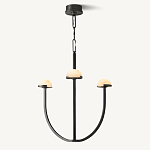 Люстрас 3-мя мраморными плафонами в форме купола Light Warm Light варинант исполнения - 3 | Loft Concept в Ижевске