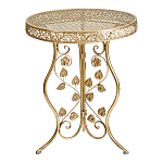 Столик приставной золотистый с орнаментом на столешнице Tanzania варинант исполнения - 1 | Loft Concept в Ижевске