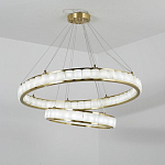 Люстра с 2-мя кольцами из натурального камня с регулируемыми плафонами Durability of Stone варинант исполнения - 4 | Loft Concept в Ижевске