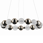 Светодиодная кольцевая люстра Crystal Globule Chrome Chandelier Gold варинант исполнения - 1 | Loft Concept в Ижевске