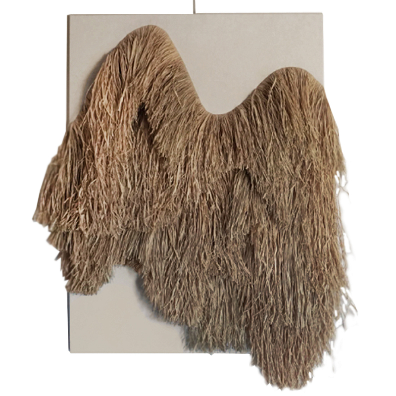 Декор настенный из соломы рафия CANVAS RAFFIA Decor Коричневый Бежевый в Ижевске | Loft Concept 