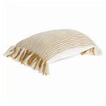 Чехол на подушку горчичного цвета с бахромой и объемным узором Ethnic mix варинант исполнения - 1 | Loft Concept в Ижевске