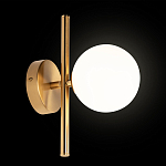 Бра с золотым основанием и белым плафоном в форме шара Bubble варинант исполнения - 2 | Loft Concept в Ижевске