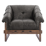 Кресло Duncan винтажная черная кожа варинант исполнения - 1 | Loft Concept в Ижевске