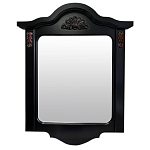 Зеркало черное настенное прямоугольное в стиле прованс Black Provence варинант исполнения - 1 | Loft Concept в Ижевске