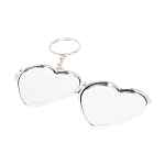 Зеркало брелок складное двухстороннее в форме сердца из натурального камня Лазурит Stone Mirrors варинант исполнения - 3 | Loft Concept в Ижевске