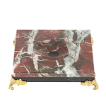 Подставка под шар квадратная из натурального камня Креноид на ножках Natural Stone Sphere Stands варинант исполнения - 1 | Loft Concept в Ижевске