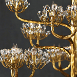 Люстра золотая в виде растения Golden Flower Glade варинант исполнения - 5 | Loft Concept в Ижевске