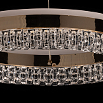 Люстра в виде кольца золотого цвета с прозрачными вставками Radiant Rail варинант исполнения - 8 | Loft Concept в Ижевске