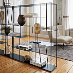 Книжный стеллаж из металла Menzie Square Metal Rack варинант исполнения - 3 | Loft Concept в Ижевске