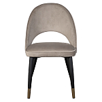 Стул велюровый серо-бежевый Schelde Gray Beige варинант исполнения - 1 | Loft Concept в Ижевске