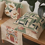 Подушка декоративная зеленого цвета с геометрическим рисунком Divine Abstractions варинант исполнения - 7 | Loft Concept в Ижевске