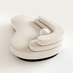 Диван Saint-Trope молочного цвета с обивкой букле  варинант исполнения - 1 | Loft Concept в Ижевске