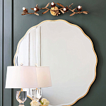 Золотое настенное зеркало Yvon Mirror варинант исполнения - 1 | Loft Concept в Ижевске