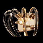 Бра золотого цвета с изогнутыми хрустальными элементами Radiant Ribbons варинант исполнения - 3 | Loft Concept в Ижевске