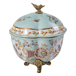 Шкатулка голубого цвета с цветочными орнаментами Blue Garden варинант исполнения - 2 | Loft Concept в Ижевске