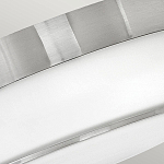 Потолочный светильник для ванных комнат цвета никель с плафоном из опалового стекла и декоративными держателями Hinkley варинант исполнения - 3 | Loft Concept в Ижевске