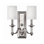 Бра с 2-мя белыми текстильными абажурами Hinkley варинант исполнения - 1 | Loft Concept в Ижевске