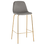 Барный стул на золотистых ножках VENDRAMIN Grey варинант исполнения - 1 | Loft Concept в Ижевске