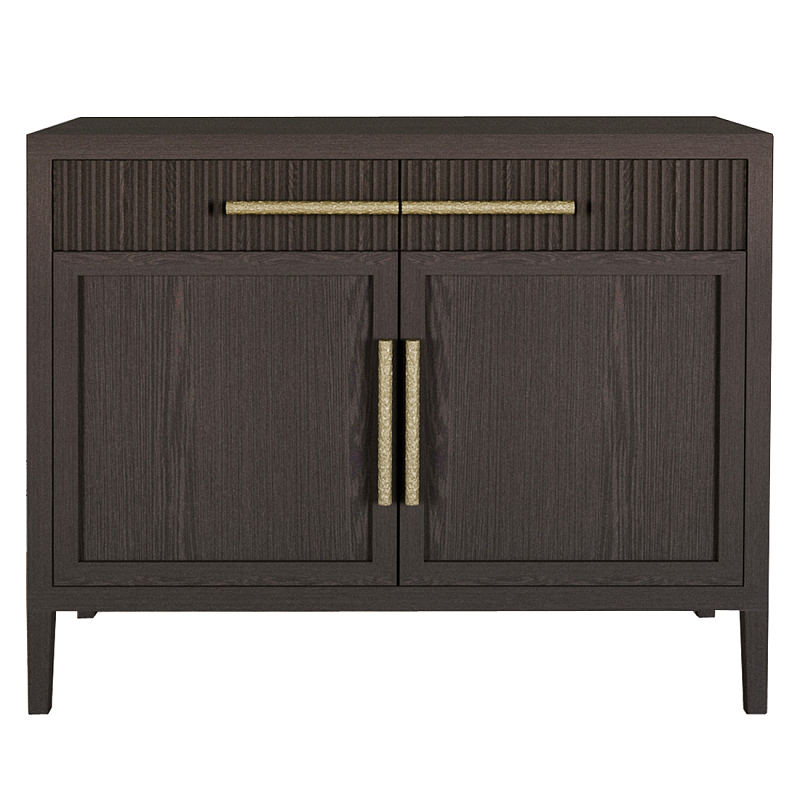 Буфет Primo с двумя ящиками и двумя фасадами шпон орех Темный дуб Золотой в Ижевске | Loft Concept 