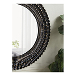 Зеркало круглое с текстурированным дизайном рамы Helios варинант исполнения - 6 | Loft Concept в Ижевске