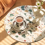 Дизайнерский журнальный стол с круглой столешницей на изогнутых стальных ножках Obafaby варинант исполнения - 3 | Loft Concept в Ижевске