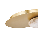 Бра с овальным основанием золотого цвета  и плафоном из алебастра Shaw Lighting варинант исполнения - 3 | Loft Concept в Ижевске