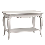 Стол журнальный белый из массива бука с полкой в стиле прованс White Provence варинант исполнения - 1 | Loft Concept в Ижевске