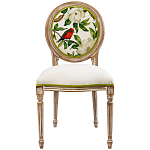 Стул бежевый из натурального бука с изображением птица в саду Blooming Birds варинант исполнения - 1 | Loft Concept в Ижевске