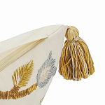 Чехол на подушку с кисточками и вышивкой птиц Ethnic mix Birds Square варинант исполнения - 3 | Loft Concept в Ижевске