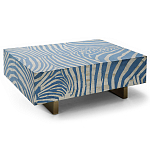 Кофейный стол Kenya Coffee Table Bone Inlay ZEBRA blue варинант исполнения - 4 | Loft Concept в Ижевске